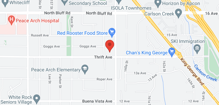 map of 104 15991 THRIFT AVENUE